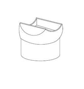 MOD 50 - ROUND 316 STAINLESS STEEL TAPERED RAIL SUPPORT